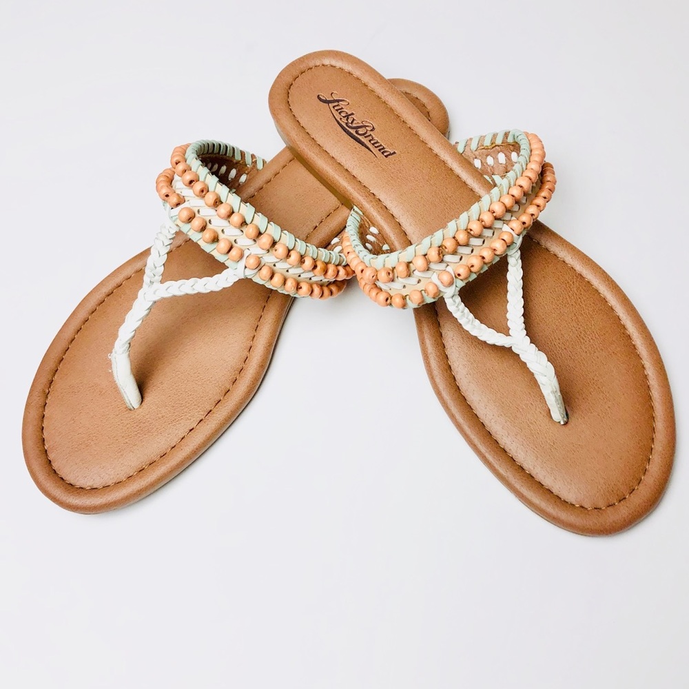 Beaded Lucky Brand flip flops